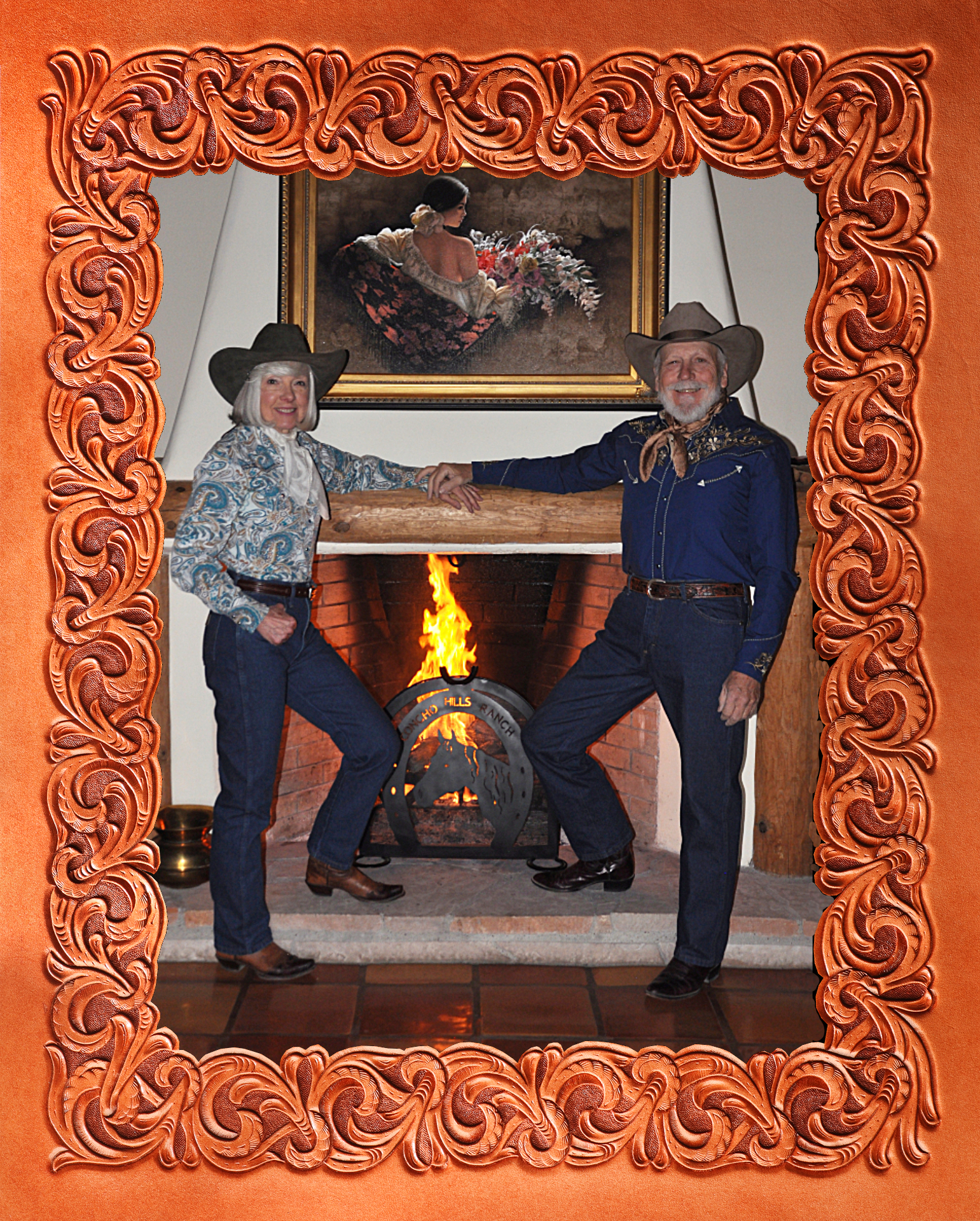 TM framed fireplace About Us-Owners Tim and Marilyn