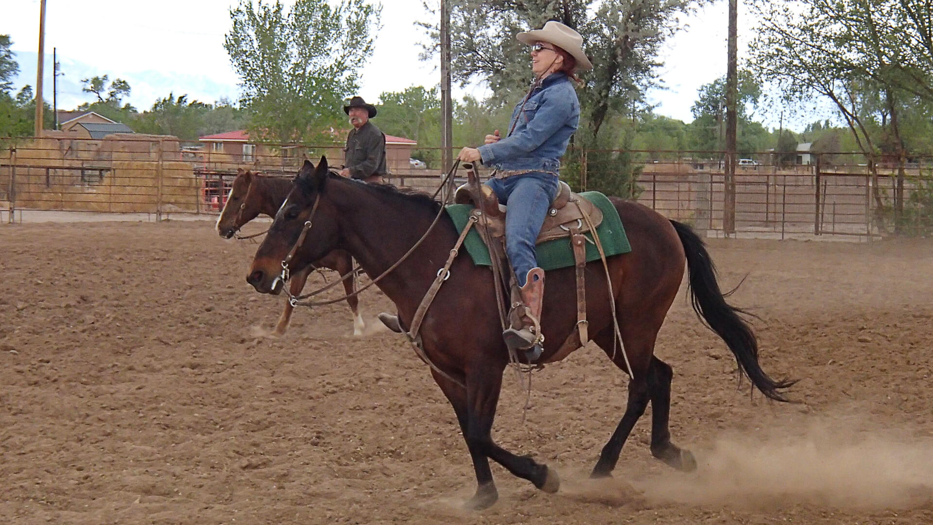 Riding Lesson with Ed Correcting riding techniques with instruction